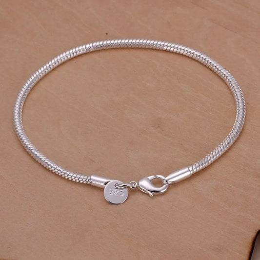 Simple Silver-tone Candle Holder Bracelet
