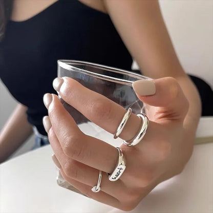 Vintage adjustable Silver-tone ring