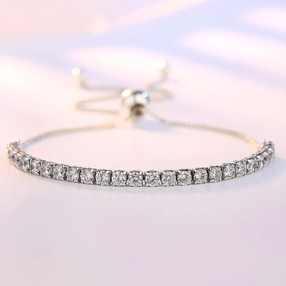 Beautiful Silver-tone Cubic Zirconia Bracelet