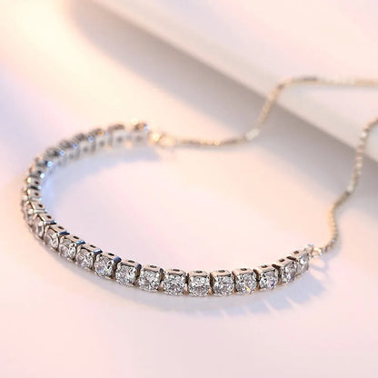 Beautiful Silver-tone Cubic Zirconia Bracelet