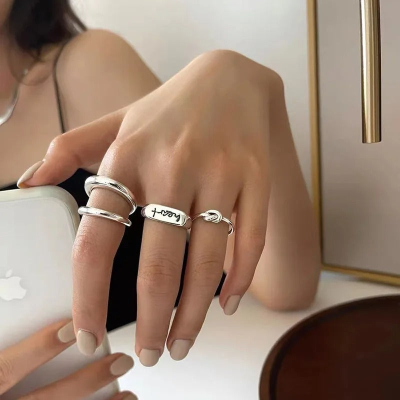 Vintage adjustable Silver-tone ring