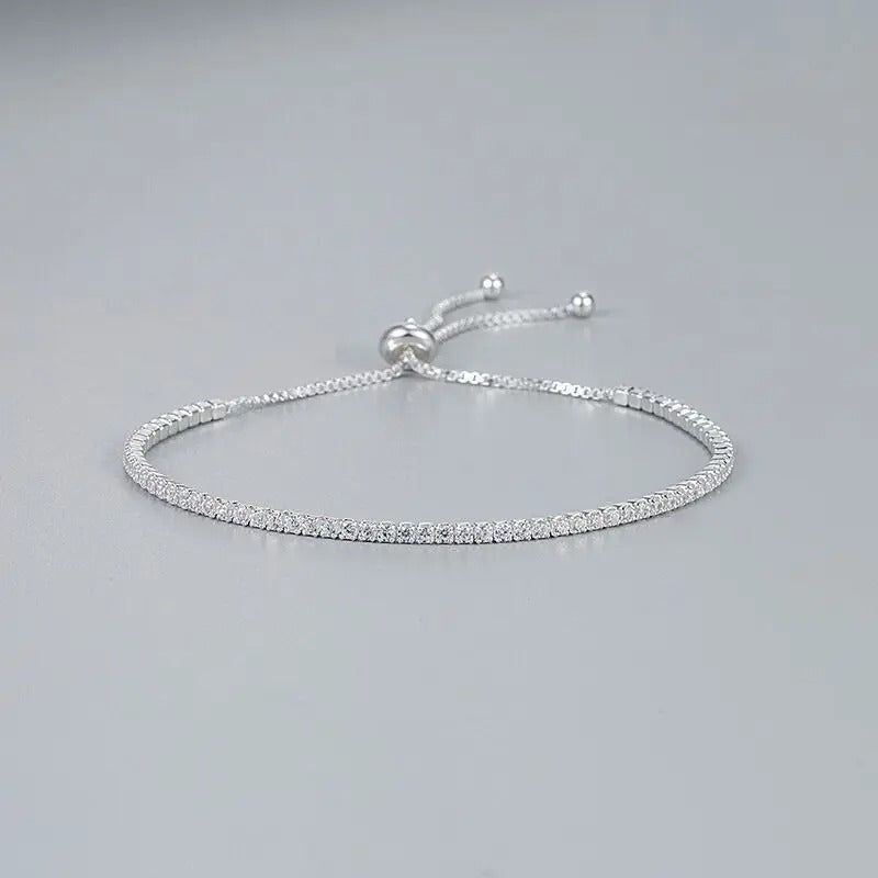 Beautiful Silver-tone Cubic Zirconia Bracelet