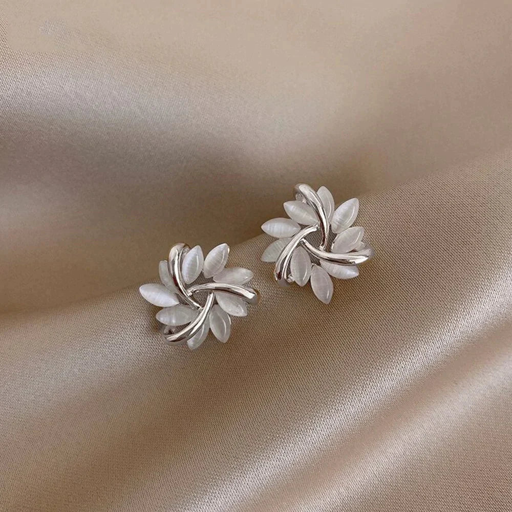 Elegant Gold-tone and Silver-Tone Nut Earrings