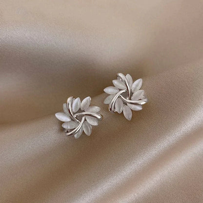 Elegant Gold-tone and Silver-Tone Nut Earrings