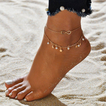 Infinity Anklet + Beads and Stars