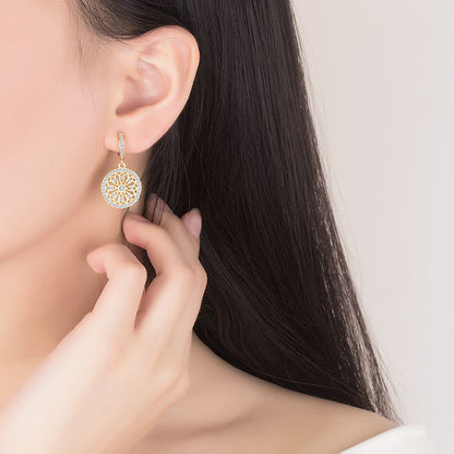 Kaleidoscope Gold-tone Earrings