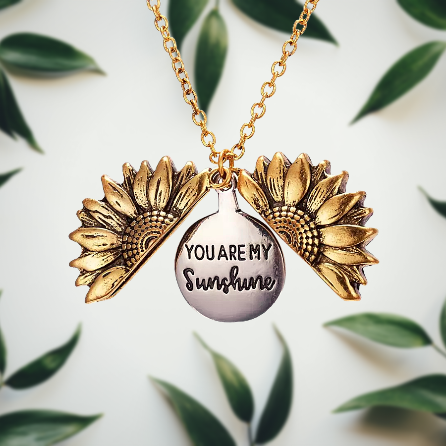 Silver-tone Sunflower Pendant