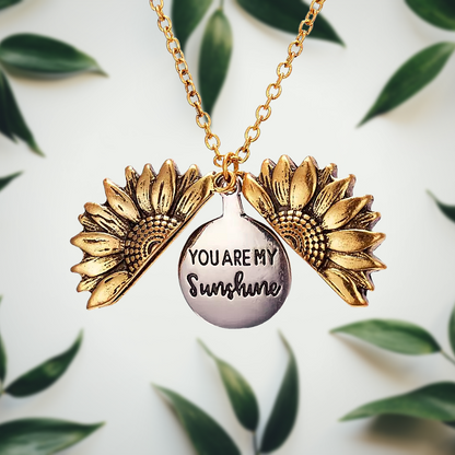 Silver-tone Sunflower Pendant